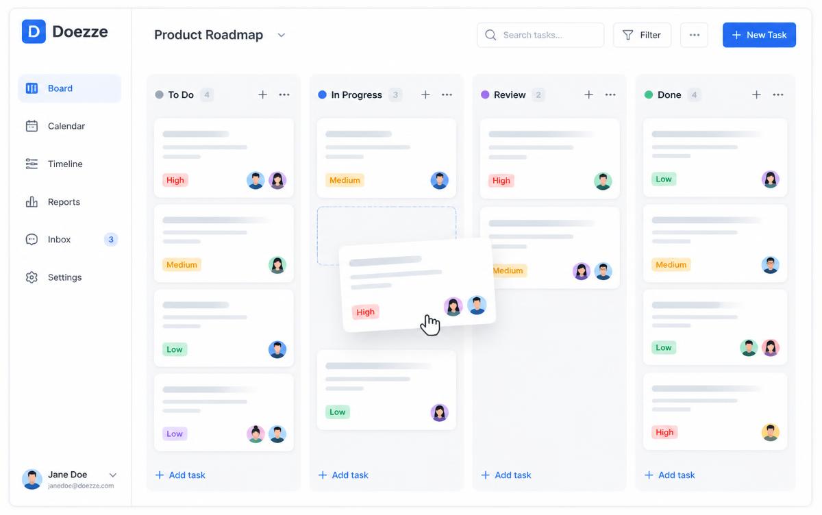 Doezze Kanban board