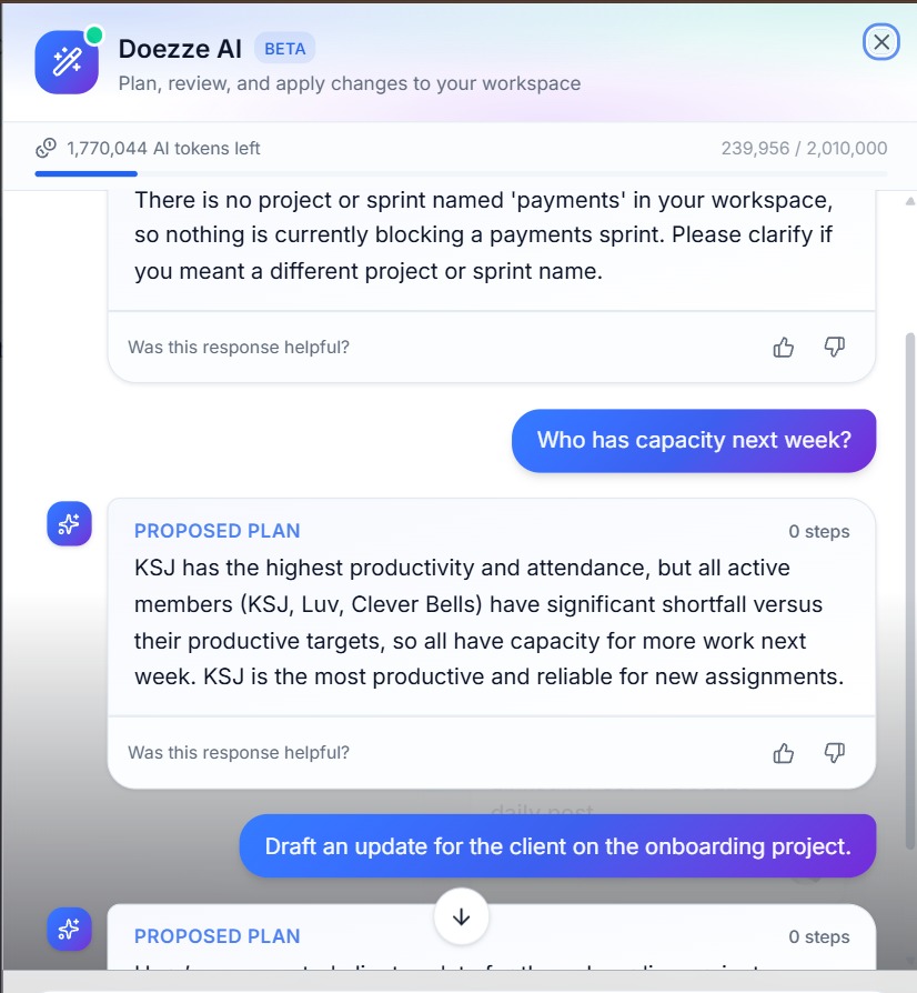 doezze ai chatbot